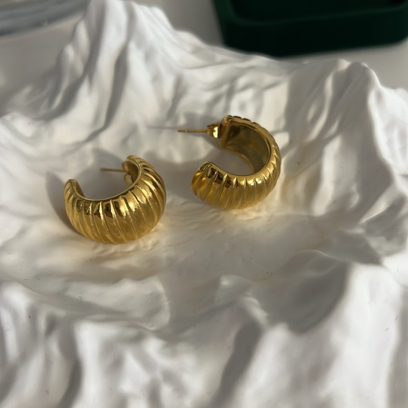 Charlotte Bold Hoops Earrings - Picture 9 of 9